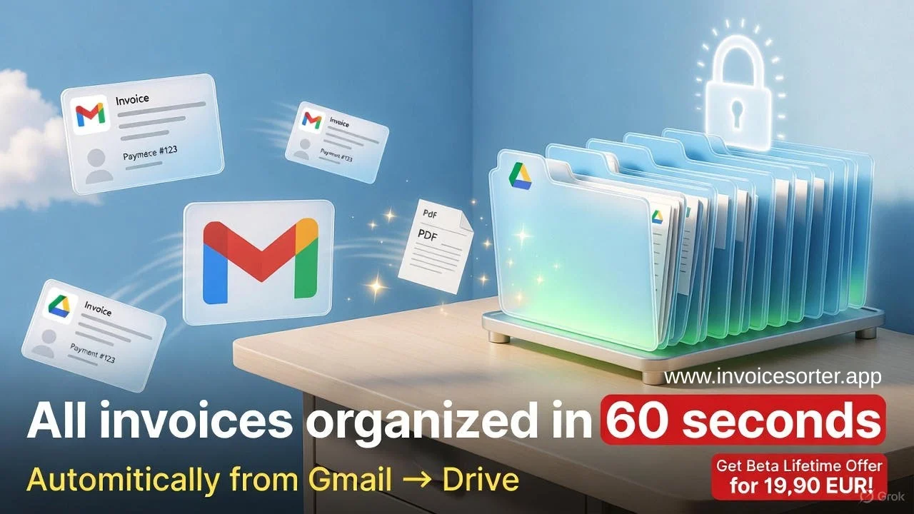 Invoice Sorter - Automatic Gmail to Google Drive invoice organization